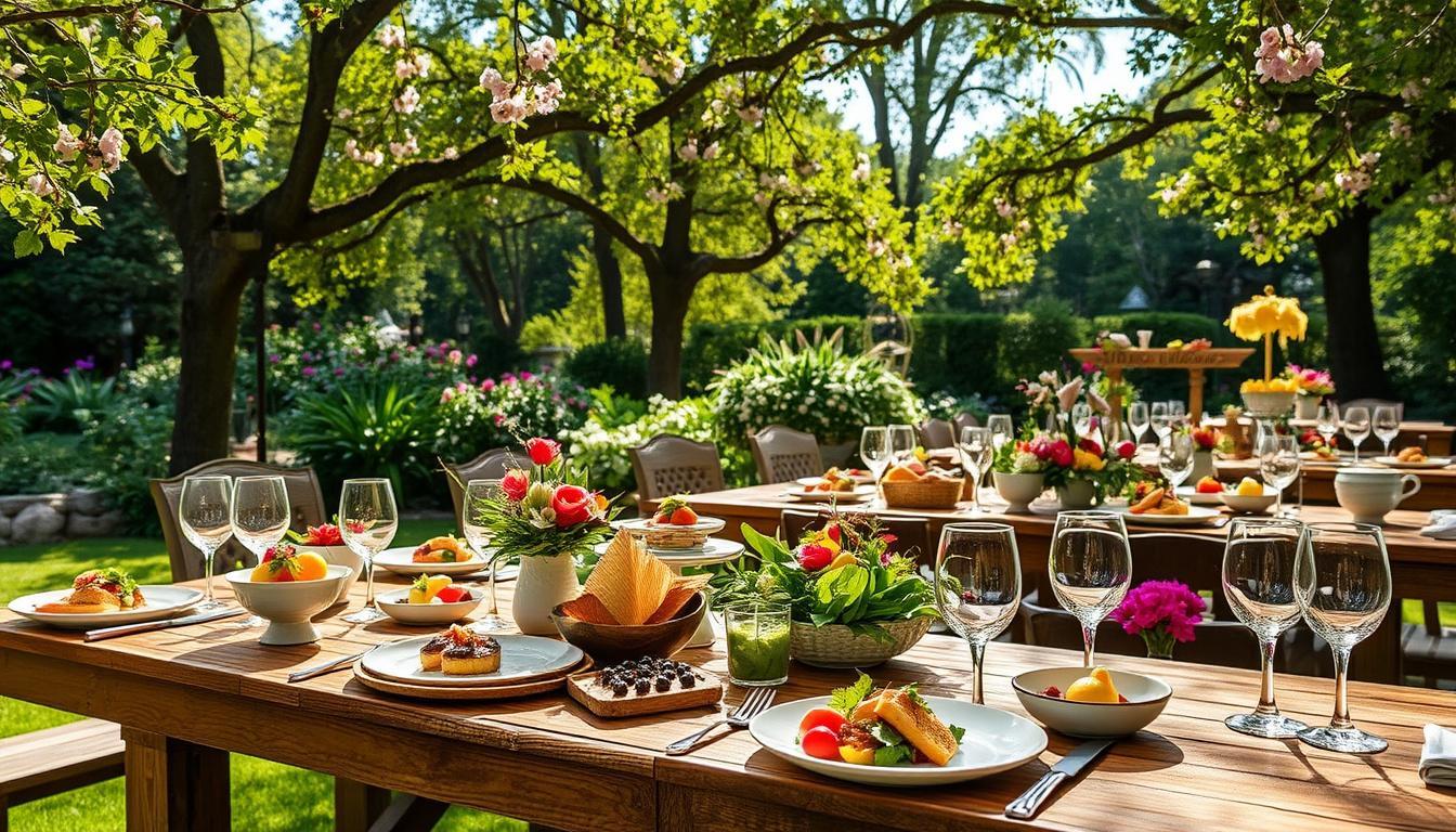 Receitas ideais para eventos gastronômicos em jardins e parques